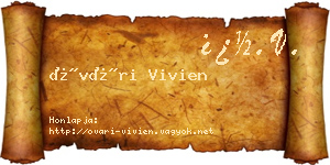 Óvári Vivien névjegykártya