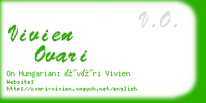 vivien ovari business card